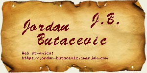 Jordan Butačević vizit kartica